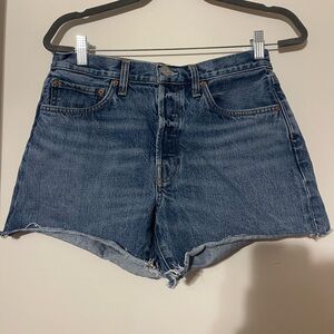 Agolde Dark Blue Jean Shorts